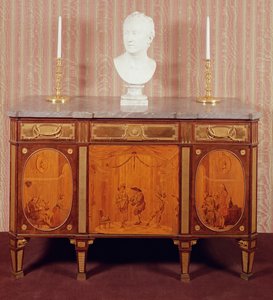 Commode, 1776-79 (inntarsia og bleu turquin marmor topp)